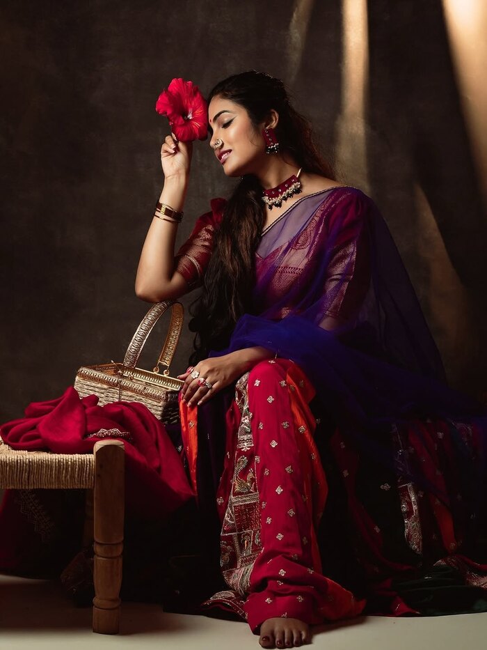 Divi Vadtya in Saree