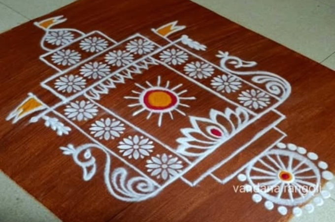 Ratha Sapthami 2026 Stunning Ratha Rangoli Designs to Welcome the Sun God