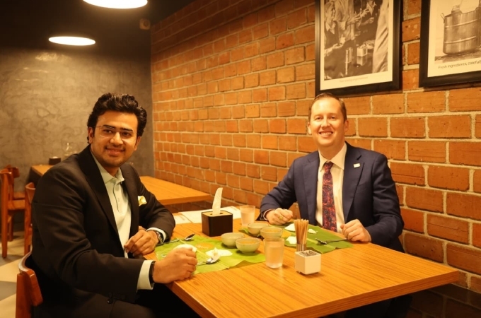Sergio Gor Meets Tejasvi Surya in Bengaluru India US Trade and Tech Ties Strengthen