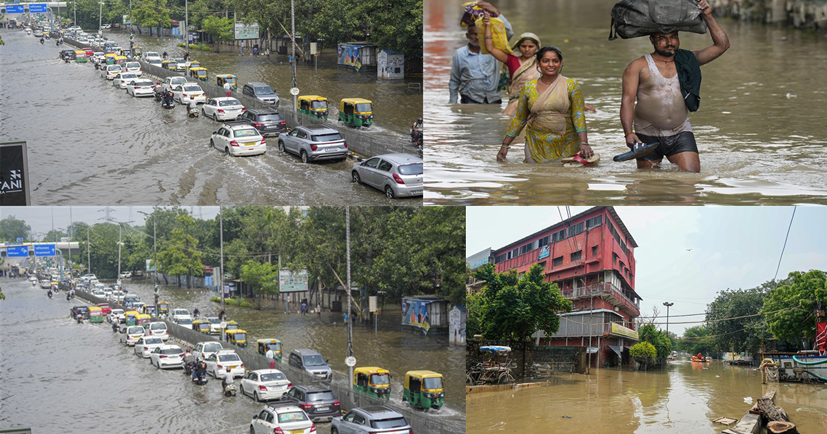When Delhi roads turned into rivers Moonsoon 2023 Effect; See Visuals ...