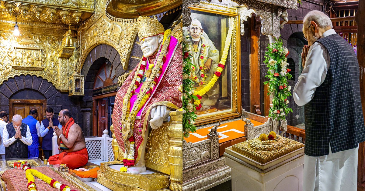 PM Narendra Modi Offers Prayers At Shri Saibaba Samadhi Temple In ...