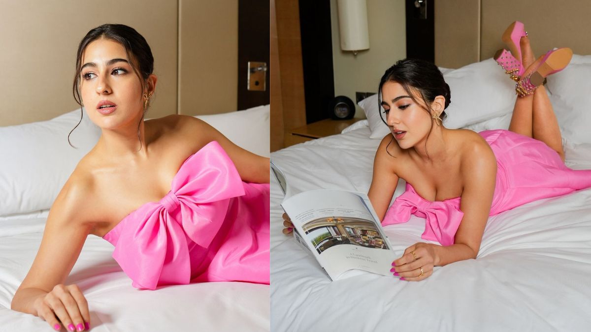 బెడ్‌పై పడుకుని అందాలన్నీ ఆరబోస్తున్న బాలీవుడ్ బ్యూటీ సారా అలీఖాన్