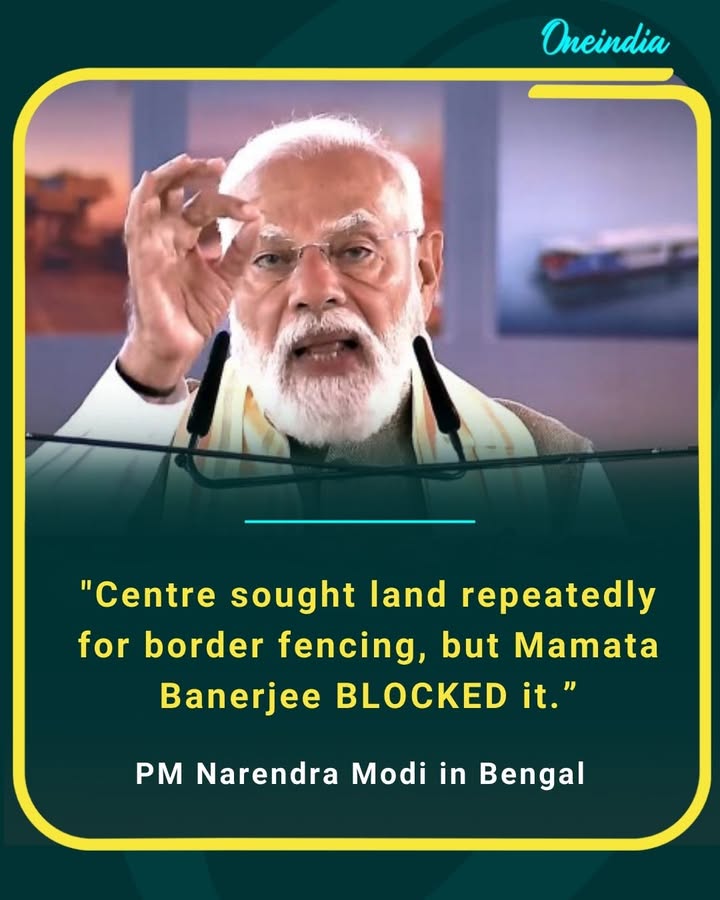PM Narendra Modi in Bengal: 'Centre sought land repeatedly for border fencing, but Mamata Banerjee BLOCKED it'