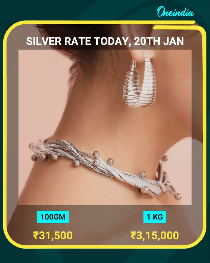 Silver rate today, 20th Jan.