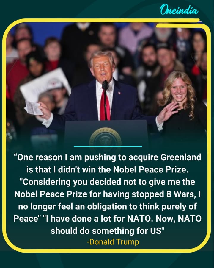 Trump Cites Nobel Peace Prize, NATO in Push to Acquire Greenland.