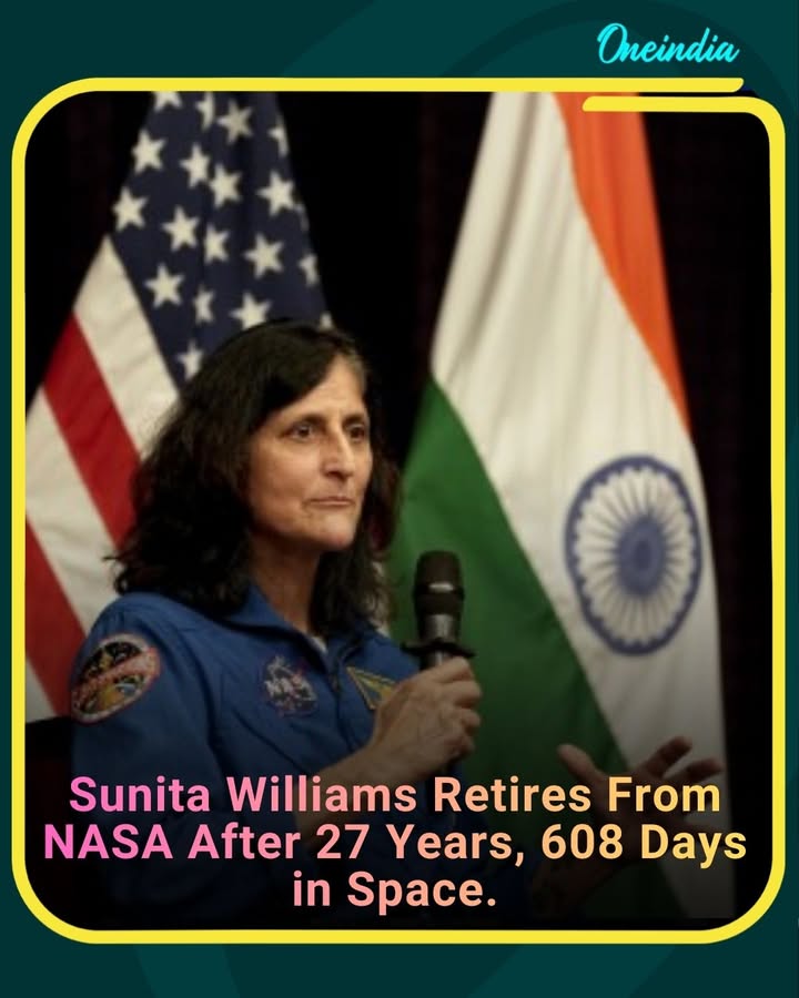 Veteran NASA astronaut Sunita “Suni” Williams has officially retired after an extraordinary 27-year career, during which she completed three missions to the International Space Station (ISS) and spent a total of 608 days in space — one of the longest cumulative durations for an astronaut. She also set records for spacewalk time and inspired many as a trailblazer in human spaceflight.