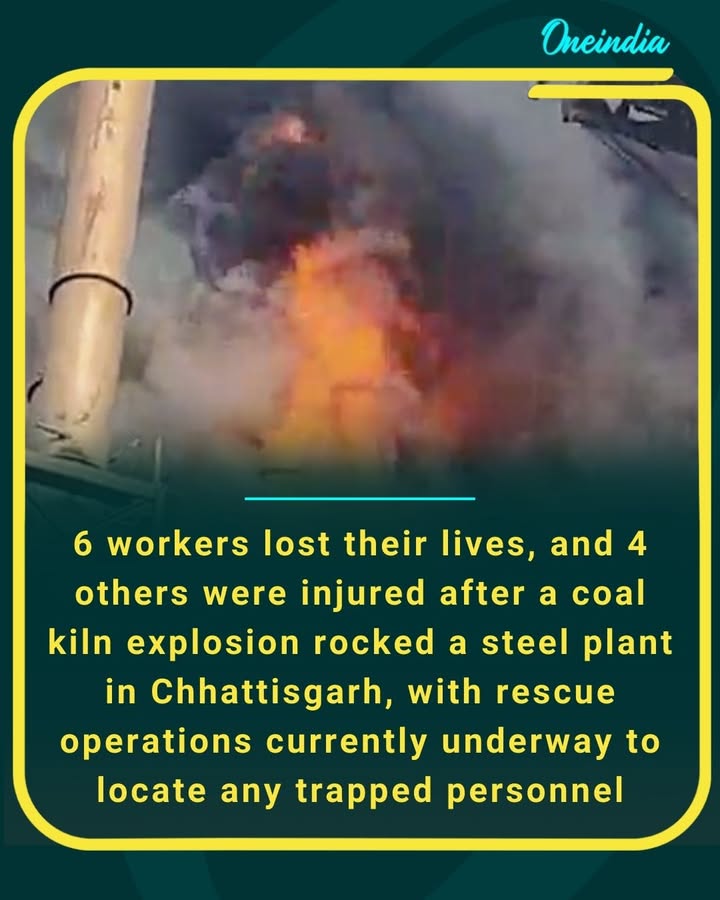 Six workers lost their lives and four others were injured after a coal kiln explosion rocked a steel plant in Chhattisgarh, with rescue operations currently underway to locate any trapped personnel