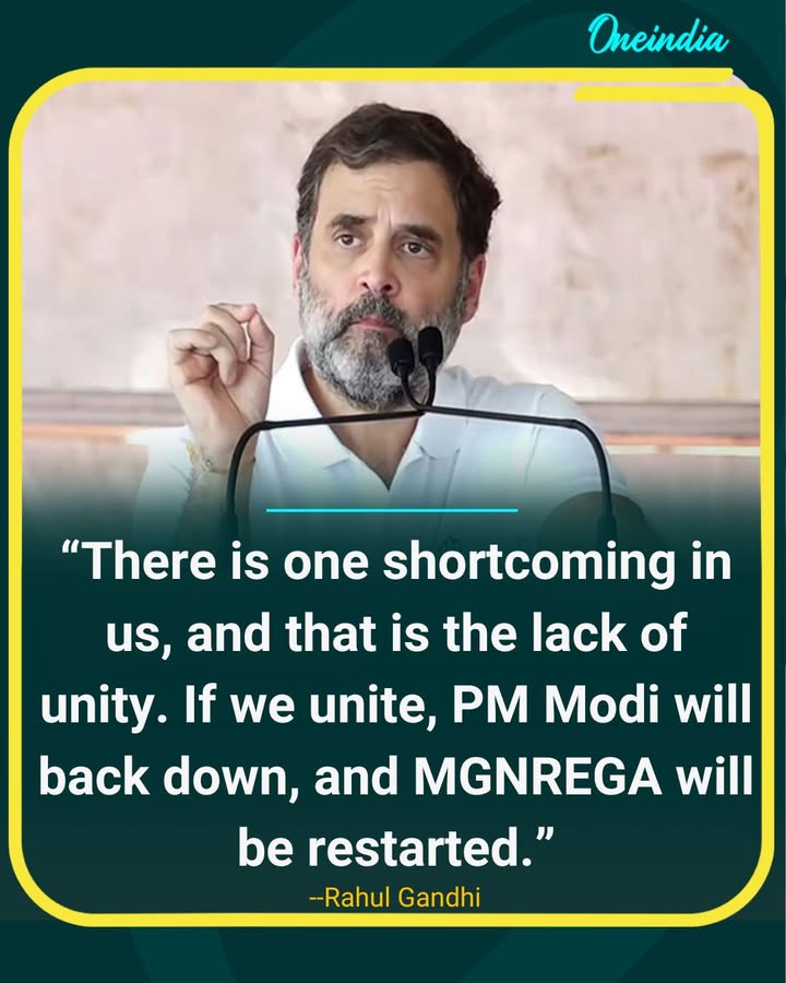 “If We Unite, Modi Will Back Down”: Rahul Gandhi on MGNREGA.