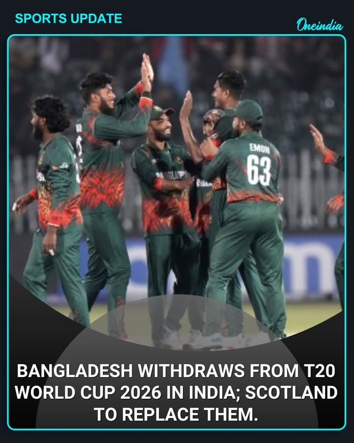 The Bangladesh government has announced that their team will not participate in the T20 World Cup 2026 in India. Scotland has been named as their replacement in the tournament.