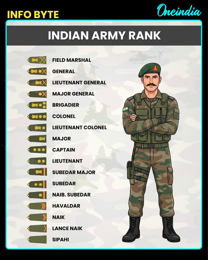 Indian army Rank-