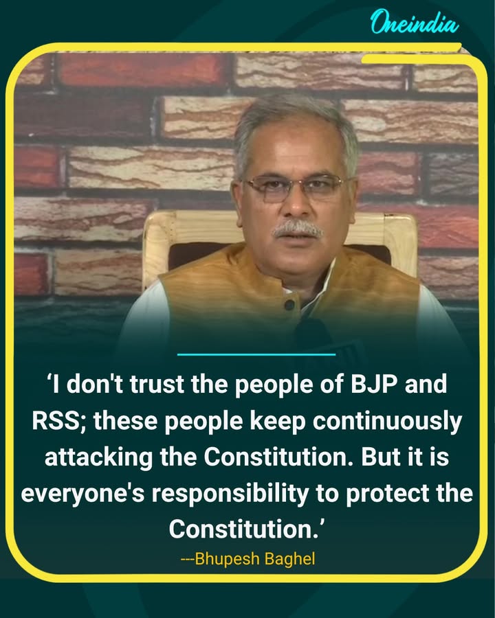 “BJP and RSS Keep Attacking the Constitution,” Says Bhupesh Baghel.