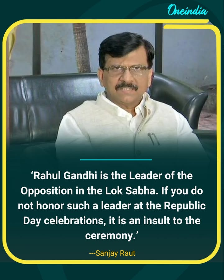 Not Honouring Rahul Gandhi at Republic Day Is an Insult to the Ceremony: Sanjay Raut