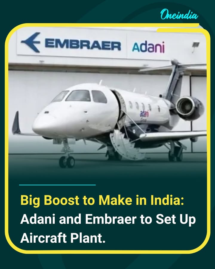 Adani Group and Brazilian aerospace major Embraer are set to establish a regional aircraft manufacturing facility in India, marking a major boost for the country’s aviation and defence manufacturing ecosystem. The move is expected to support the Make in India initiative, create jobs, and strengthen India’s position as a global aerospace hub.