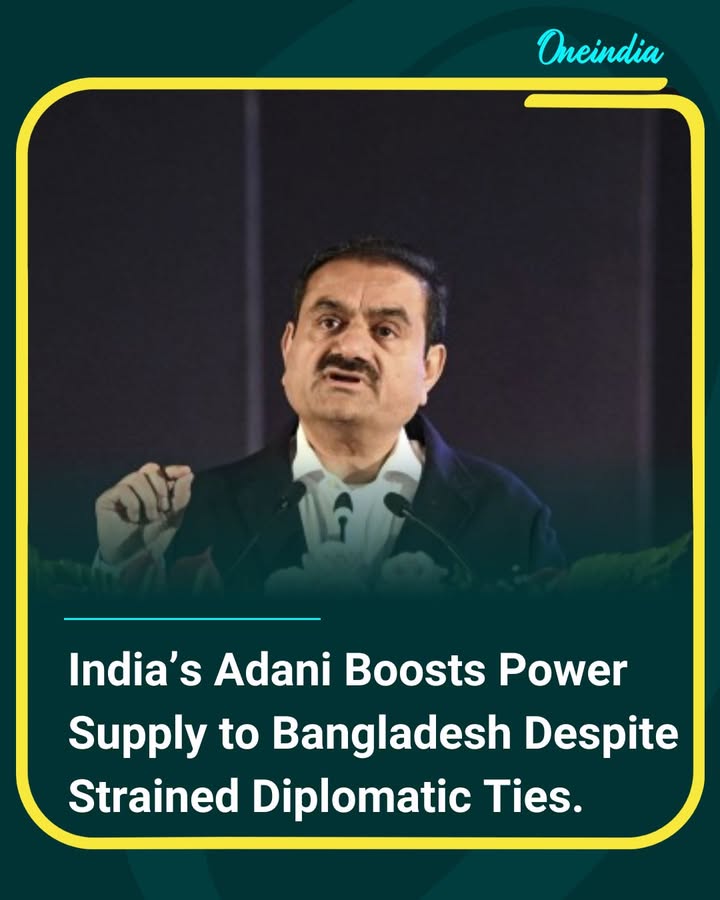 Despite strained diplomatic relations, Adani Group has increased electricity supply to Bangladesh, highlighting continued economic and energy cooperation between the two neighbours even amid political tensions.