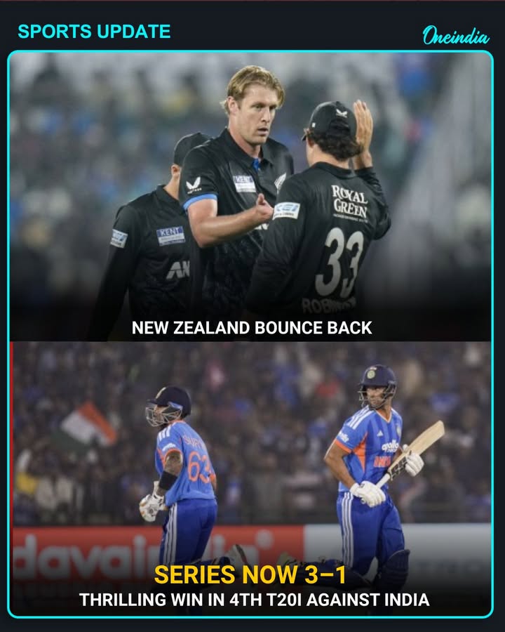 New Zealand Roar Back With Thrilling Win in 4th T20I