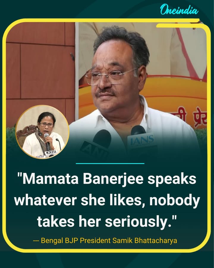 No One Takes Mamata Banerjee Seriously, Says Bengal BJP Chief Samik Bhattacharya.