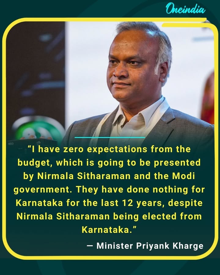I have zero expectations from the budget which is going to be presented by Nirmala Sitharaman and Modi government. 
They have done nothing for Karnataka for the last 12 years despite Nirmala Sitharaman being getting elected from Karnataka.