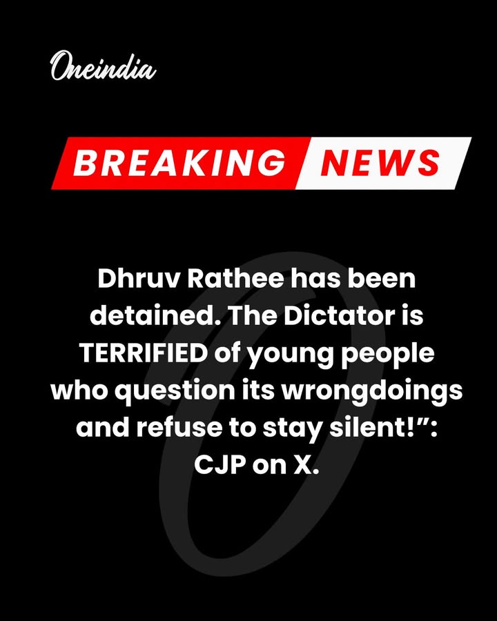 🚨 CJP Claims Dhruv Rathee Has Been Detained!