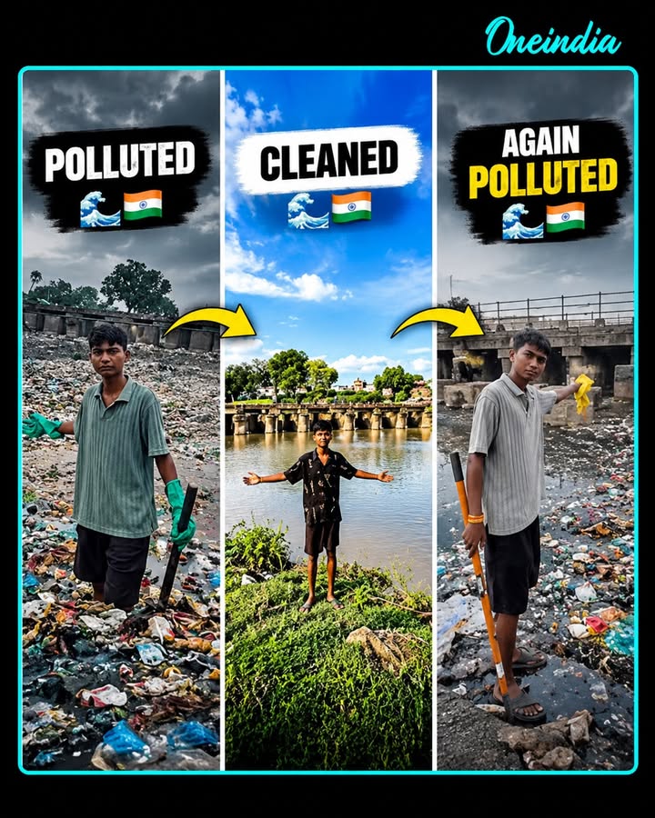 In a heartbreaking reminder of how difficult it is to protect our environment, Bittu spent eight months single-handedly cleaning a polluted river, putting in his time, effort, and dedication to restore its cleanliness. However, his hard work suffered a major setback when he reportedly found the river polluted again within just a month, allegedly due to waste being dumped by locals.