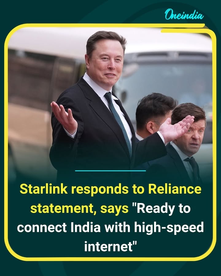 Starlink says it is ready to connect India with high-speed internet, responding to Reliance’s recent statement on satellite internet services.