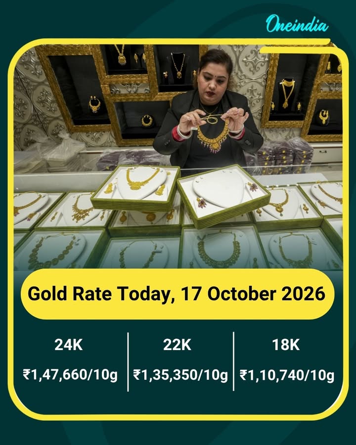 Gold Rate Today, 17 October 2026