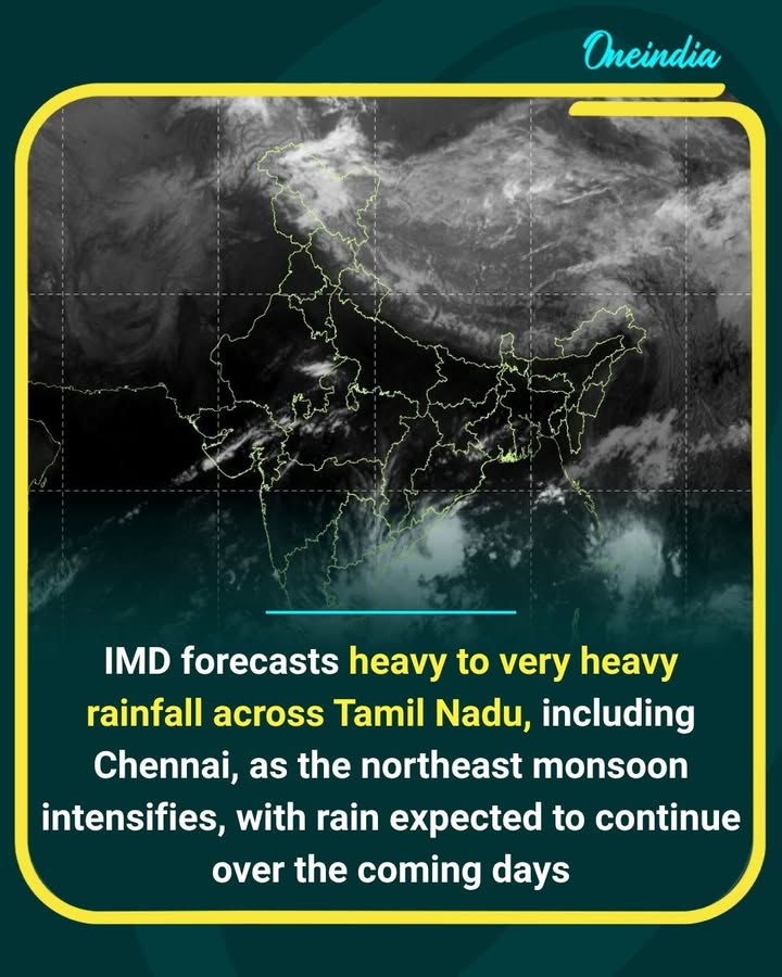 Chennai braces for more rain as the northeast monsoon gains strength. The IMD has forecast heavy rainfall on October 18 and 19, with very heavy rain likely at isolated places on October 20. Rain is expected to continue across Tamil Nadu, Puducherry and Karaikal through October 24. Waterlogging, uprooted trees and other disruptions have already been reported in parts of Chennai. Residents are advised to remain cautious and contact the Greater Chennai Corporation helpline at 1913 for assistance.