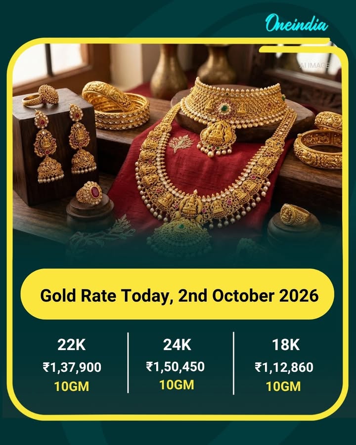 Gold Rate Today, 2nd October 2026