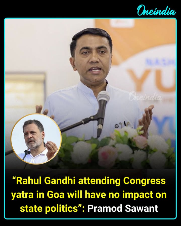 Pramod Sawant Takes a Dig at Rahul Gandhi Ahead of Congress Yatra in Goa