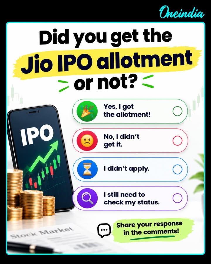 Did you get the Jio IPO allotment or not? 📈🎉