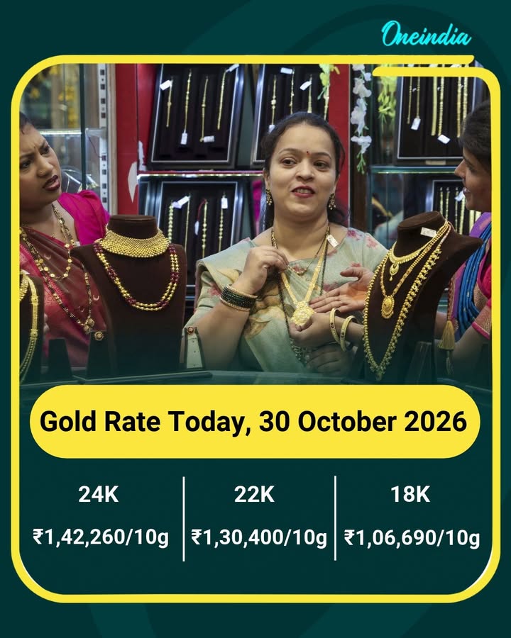 Gold Rate Today, 30 October 2026