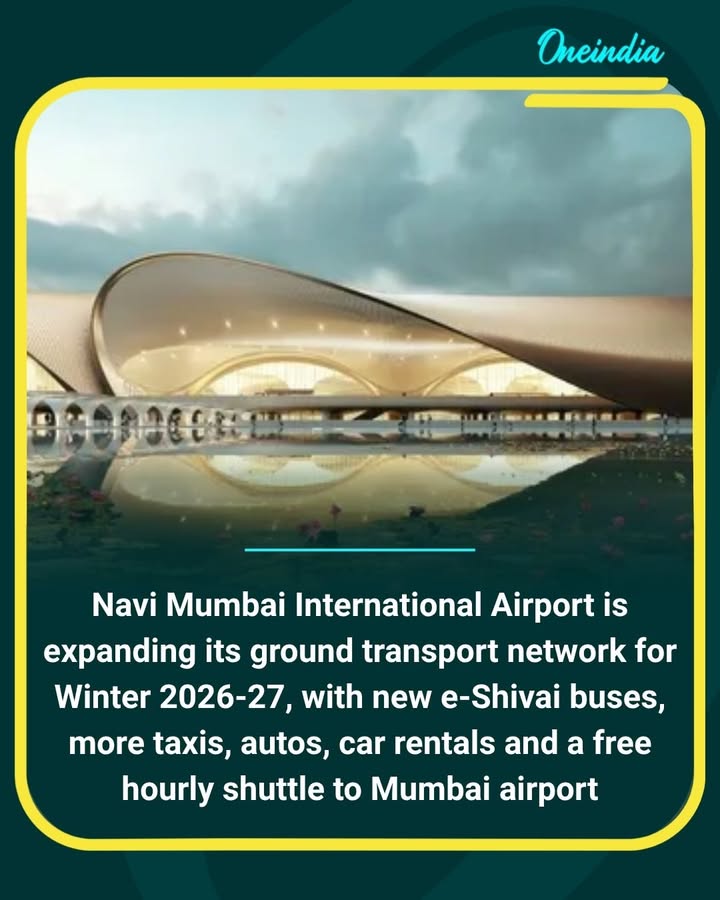 Navi Mumbai International Airport is gearing up for the winter travel season with expanded multimodal transport options. MSRTC e-Shivai services will connect the airport to Pune, Borivali and Dadar, while more buses, taxis, autos and car rentals will improve connectivity across Mumbai, Navi Mumbai and Pune.