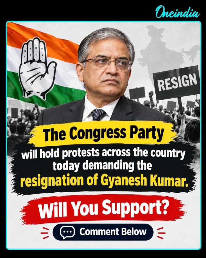 🚨 Congress Protests Over Gyanesh Kumar