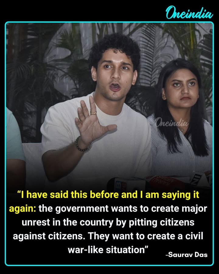 Saurav Das Alleges Government Is “Pitting Citizens Against Citizens”
