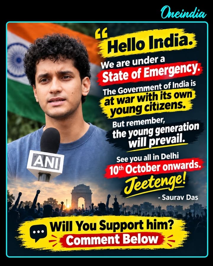 Saurav Das Calls for Youth Mobilisation in Delhi From October 10