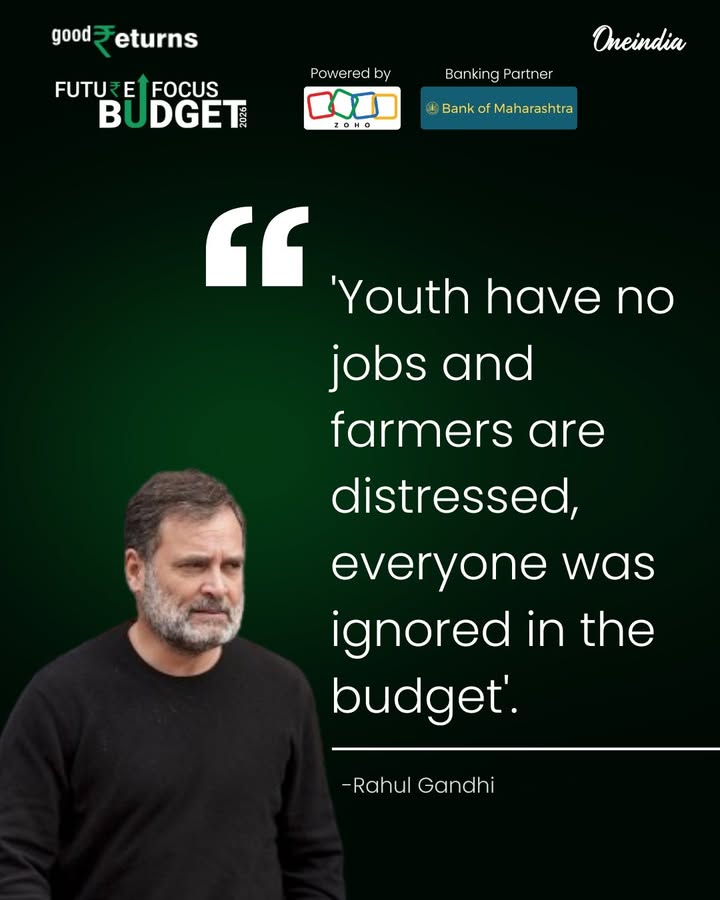 Rahul Gandhi Slams Budget 2026: “Youth and Farmers Ignored”.