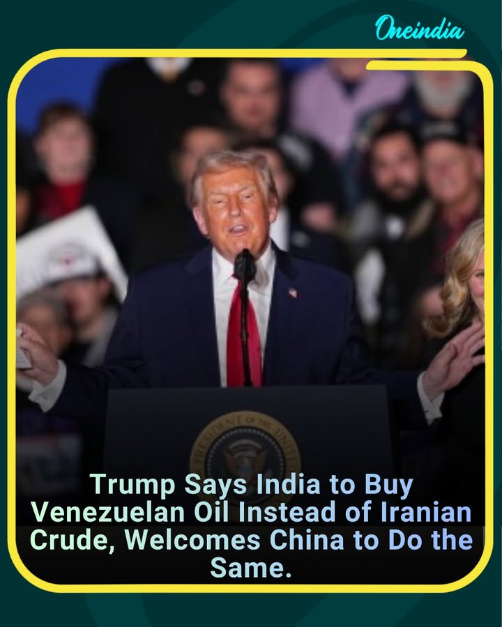 US President Donald Trump claimed that India will purchase oil from Venezuela instead of buying Iranian oil. Meanwhile, he also said that China is 'welcome' to buy Venezuelan oil.