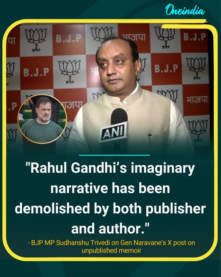 “Rahul Gandhi’s Imaginary Narrative Demolished”: Sudhanshu Trivedi on Gen Naravane Memoir Row.