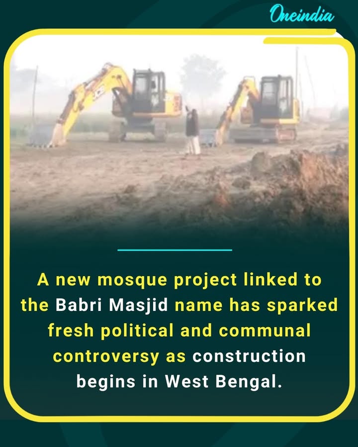 Fresh tensions rise as a controversial Babri Masjid-linked construction begins in Bengal, reigniting debates on politics, religion, and communal harmony.