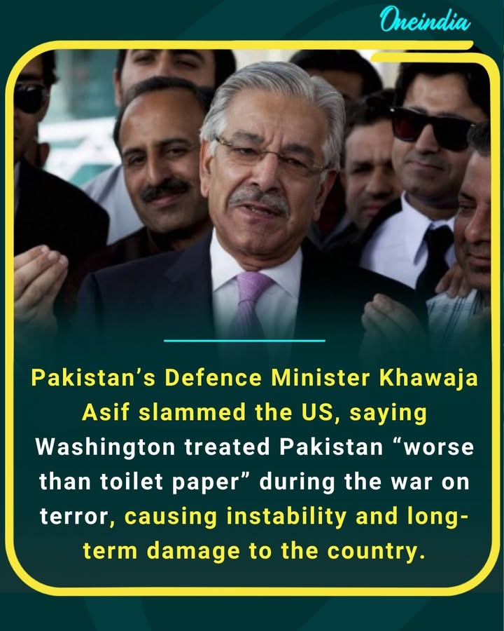 “US used Pakistan and threw it away like toilet paper,” Khawaja Asif’s shocking statement on past US-Pak relations