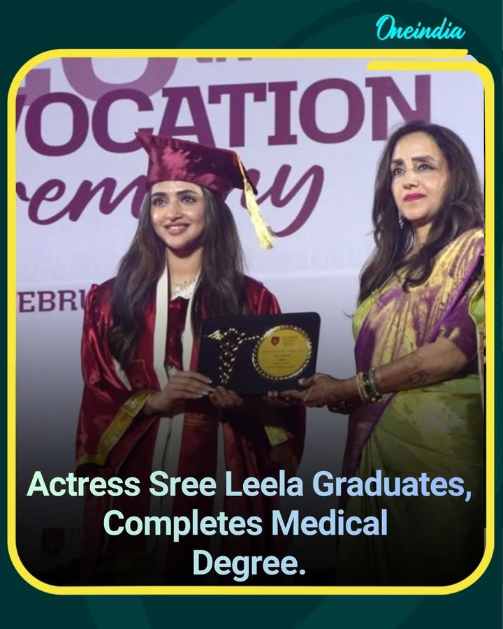 Actress Sree Leela has officially graduated and completed her medical degree ❤️
Her journey beautifully shows dedication, discipline, and the power of balancing academics with a successful film career at such a young age. Truly inspiring!