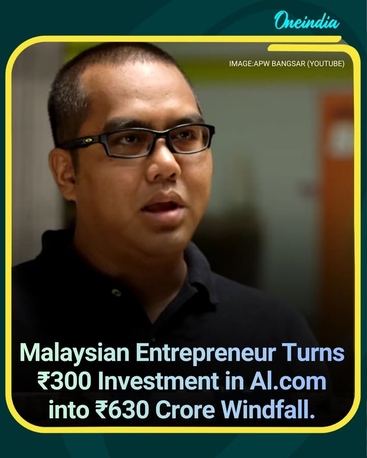 A Malaysian entrepreneur turned a modest ₹300 investment in the Al.com domain into a staggering ₹630 crore windfall. This incredible return highlights the explosive value of premium digital assets and the potential of early online investments.