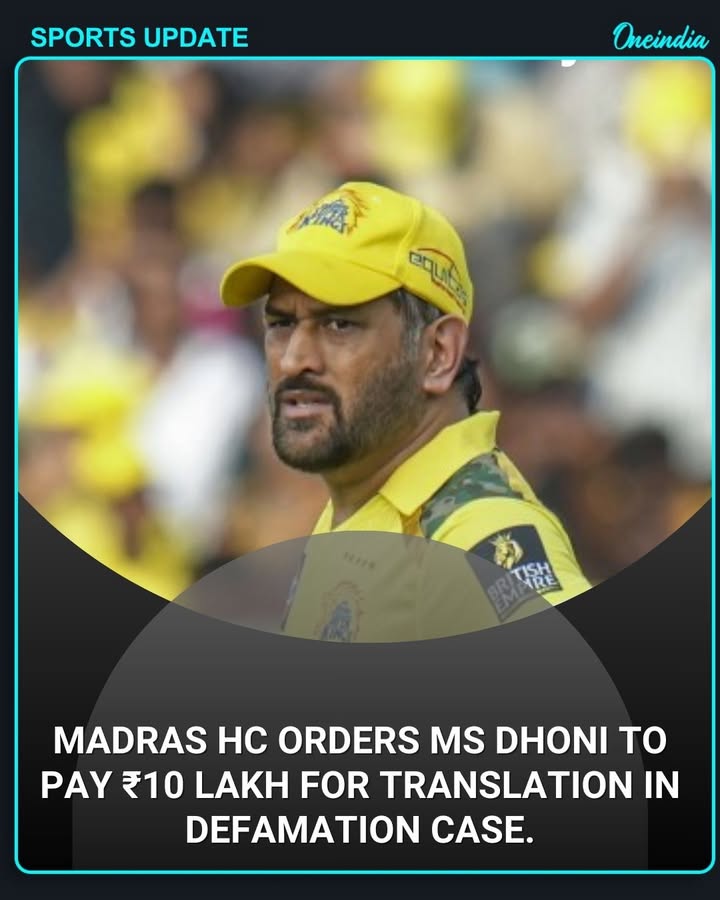 The Madras High Court has directed MS Dhoni to pay ₹10 lakh towards the translation of content related to his defamation suit against retired IPS officer G Sampathkumar. Dhoni had filed the suit seeking ₹100 crore in damages for allegedly linking him to the 2013 IPL betting scam.