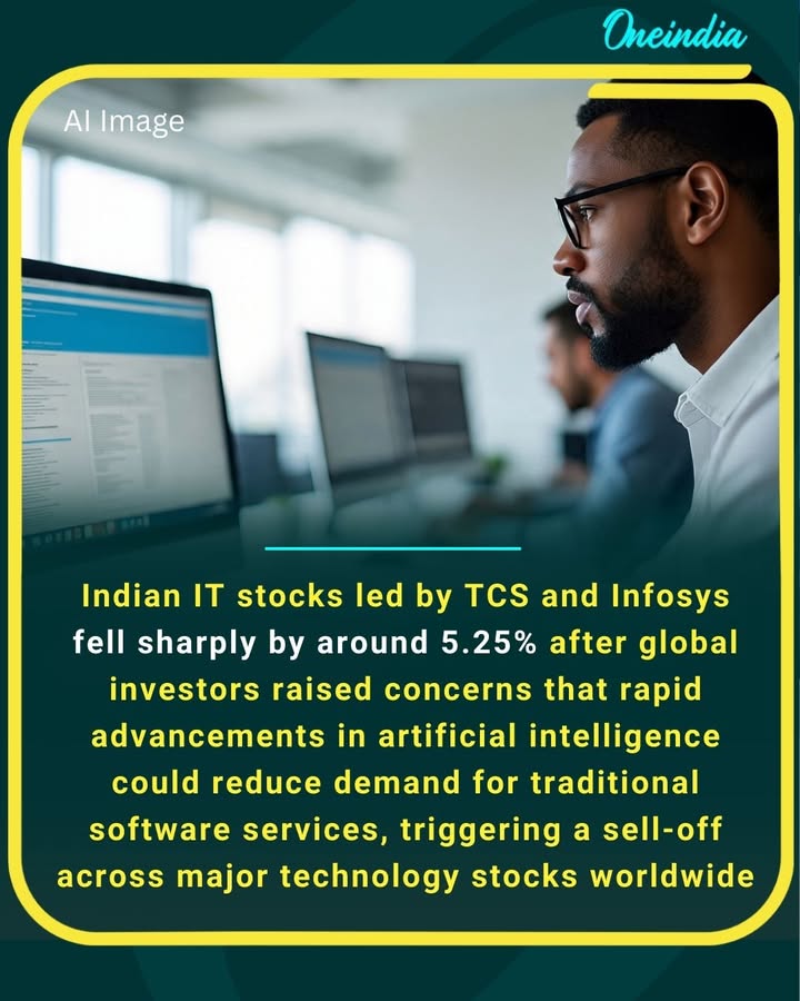 AI disruption fears shake IT giants! TCS, Infosys and other tech stocks tumble as investors worry about the future of outsourcing