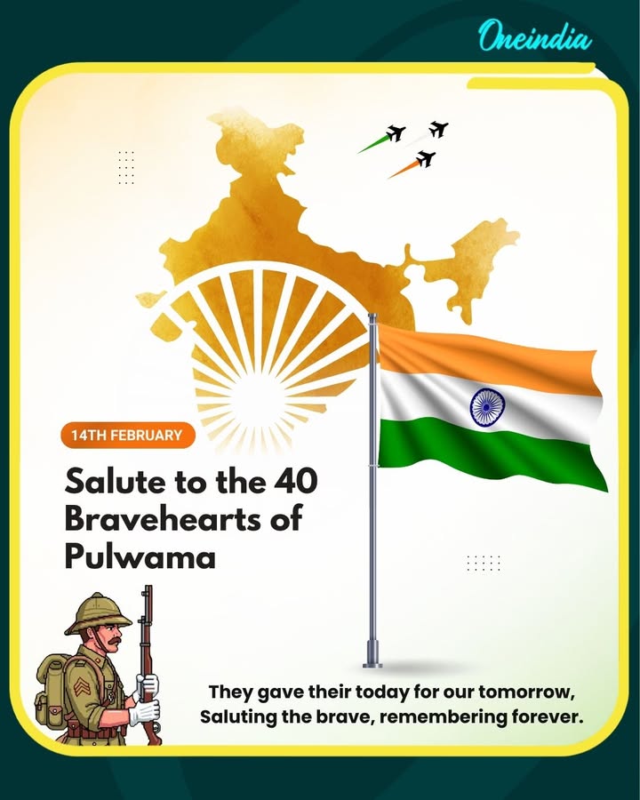 Pulwama will always be remembered as a dark day in India’s history, when 40 courageous soldiers laid down their lives for the nation. Today, the entire country bows with folded hands to those heroic souls and their families, honouring their courage, sacrifice, and unwavering spirit.