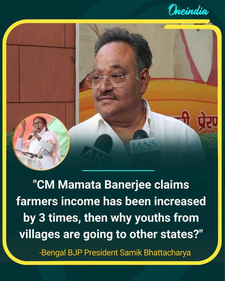 “If farmers’ income has tripled, why are village youths migrating?” — Samik Bhattacharya targets Mamata Banerjee.