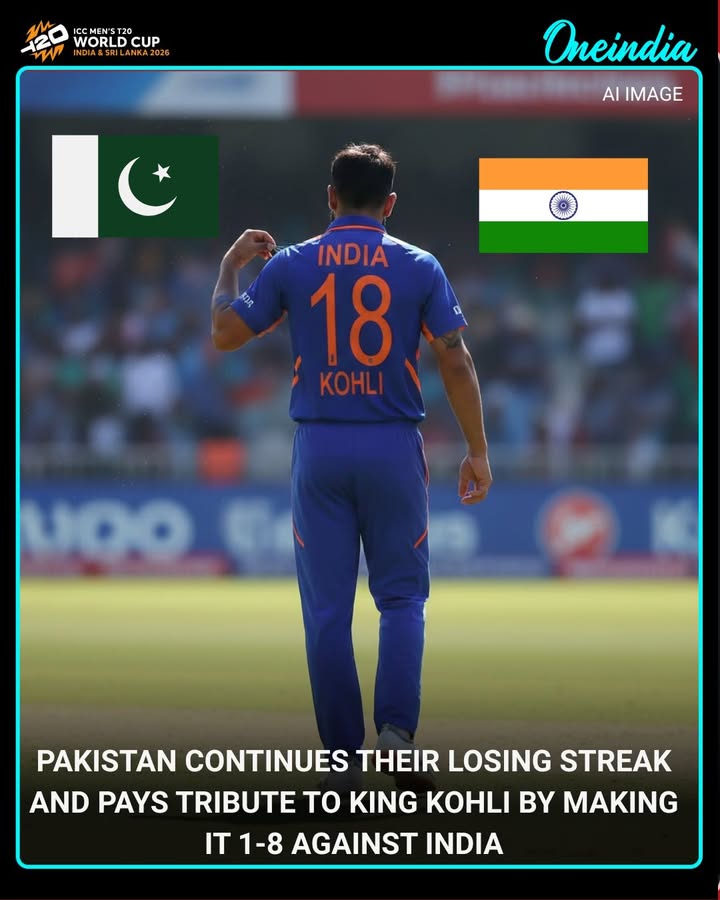 India Hold 8-1 Advantage Over Pakistan in T20 World Cups.
