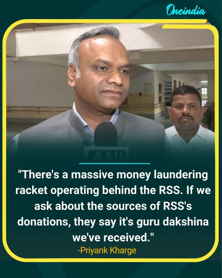'Priyank Kharge Alleges Massive Money Laundering Racket Behind RSS'.