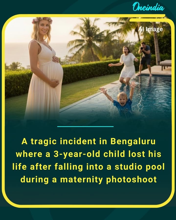 News from Bengaluru. A joyful maternity shoot turned into a tragedy as a young child accidentally fell into a studio pool. Authorities are investigating the safety measures at the studio. Condolences to the family