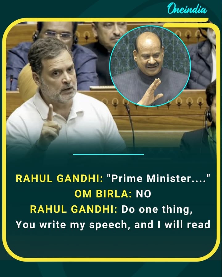 Rahul Gandhi’s witty remark in Parliament had everyone talking, while Om Birla’s reaction stole the moment  Politics with a touch of sarcasm!