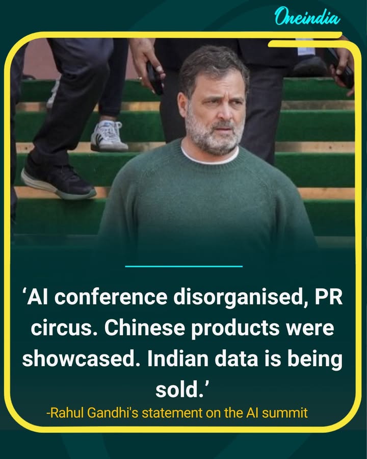 Rahul Gandhi Slams AI Summit as ‘PR Circus’.